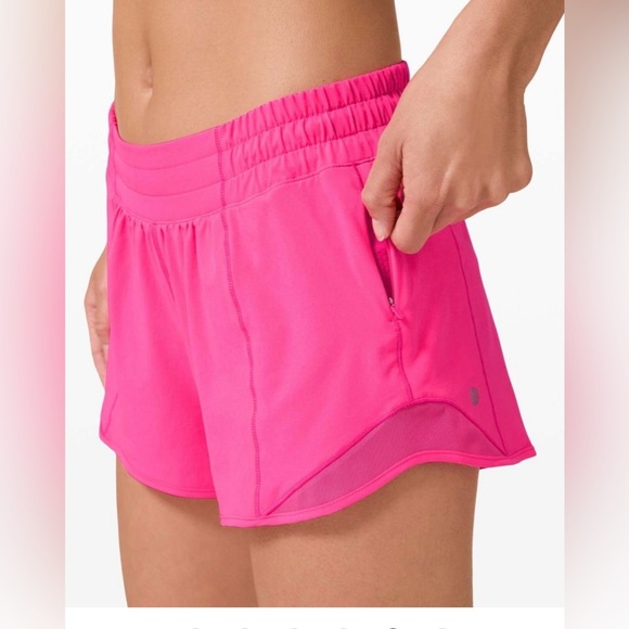 Lululemon Hotty Hot Short II *Long 4” Pink Highlight Size 8 Excellent Condition - Picture 5 of 9